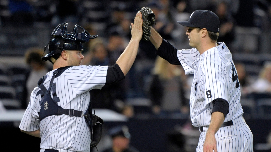 Brian McCann et Andrew Miller