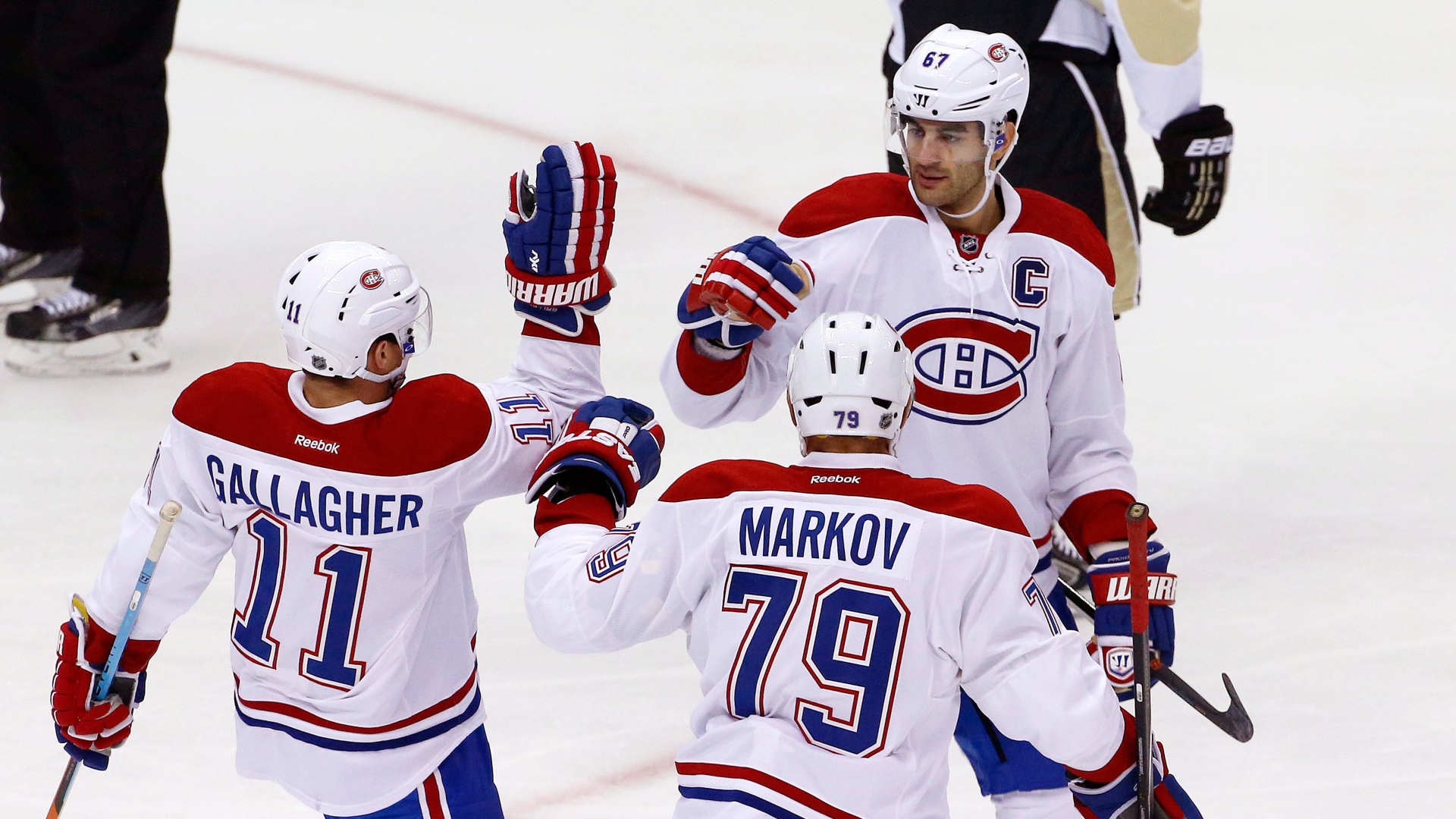 Max Pacioretty, Brendan Gallagher et Andrei Markov Max Pacioretty, Brendan Gallagher et Andrei Markov