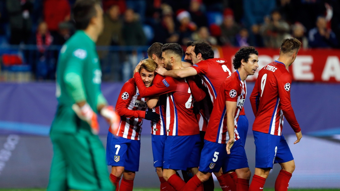 L'Atlético célèbre le but d'Antoine Griezmann