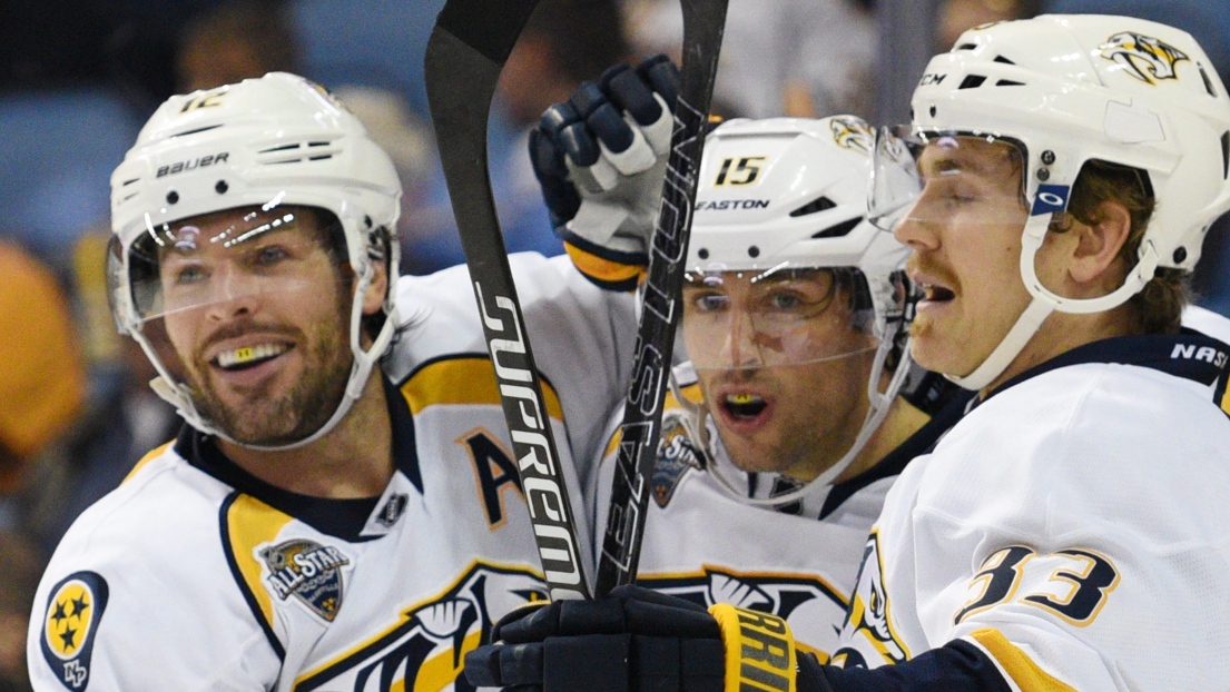 Mike Fisher, Craig Smith et Colin Wilson