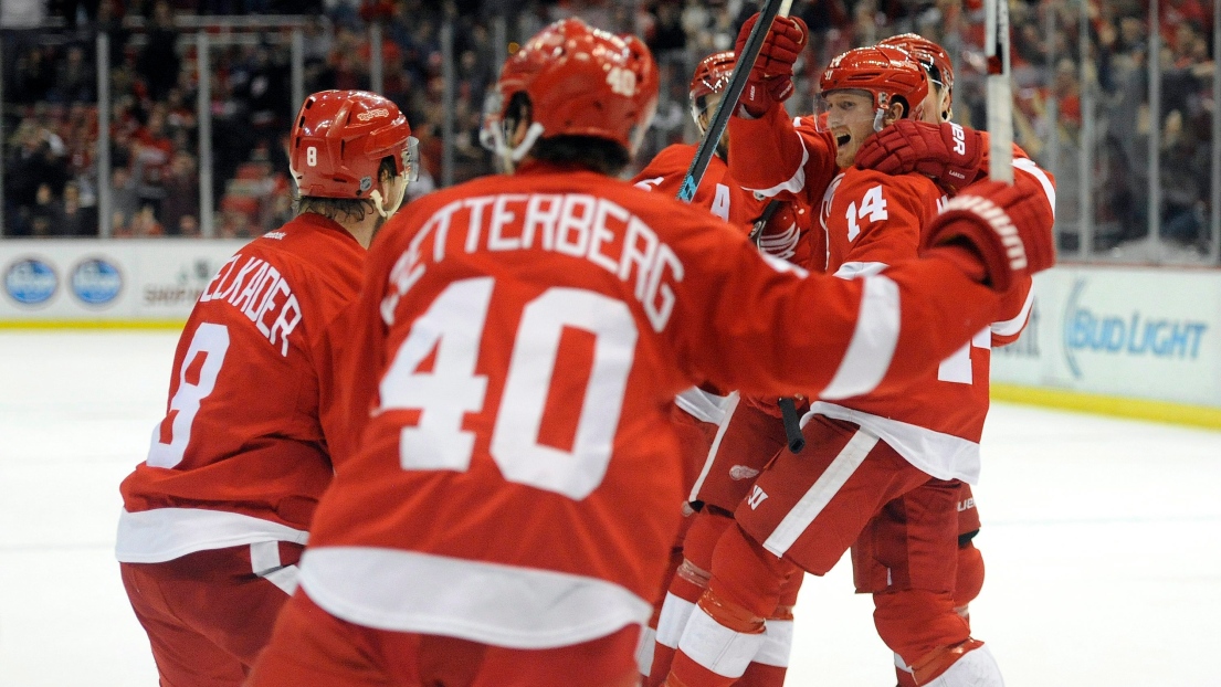 Les Red Wings célèbrent la victoire