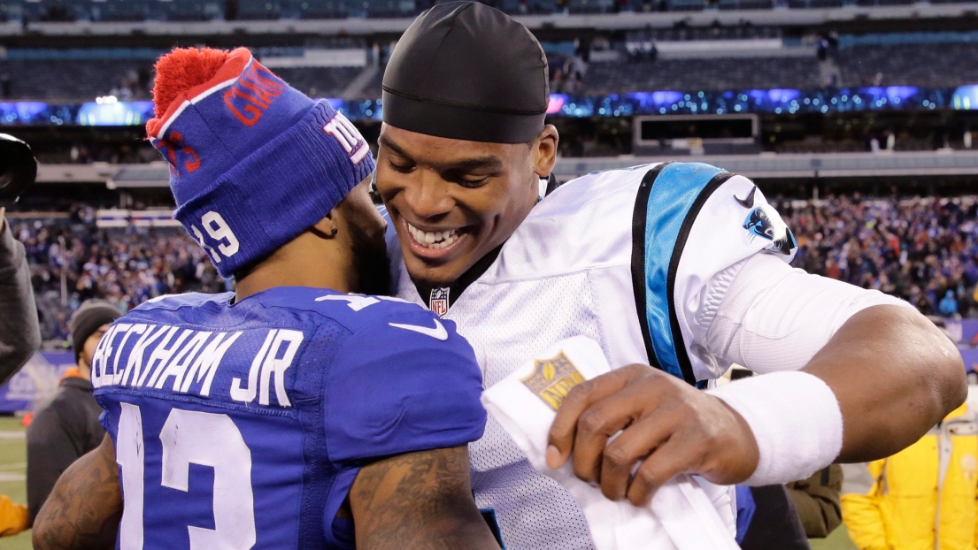 Cam Newton et Odell Beckham Jr