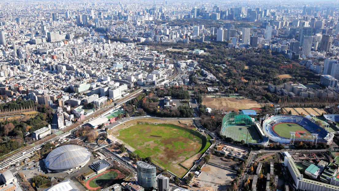 Le site du futur stade olympique de Tokyo