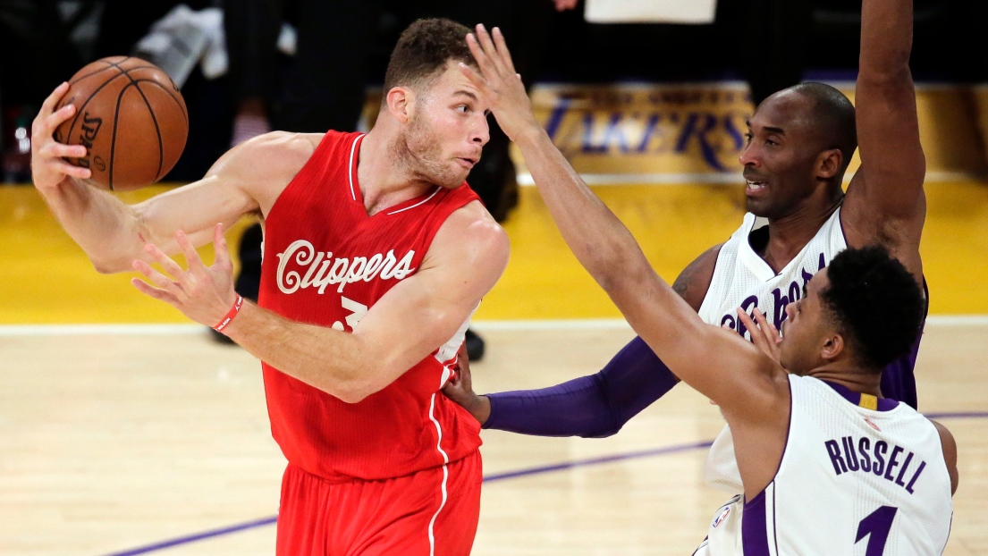 Blake Griffin, Kobe Bryant et D'Angelo Russell