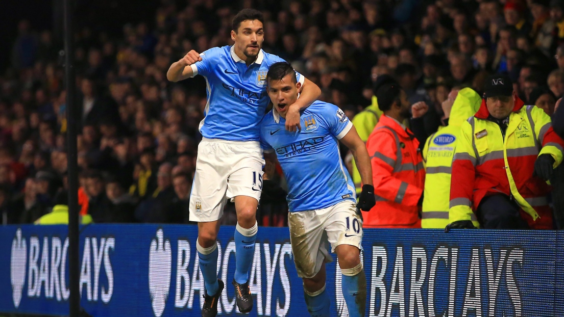 Jesus Navas et Sergio Aguero