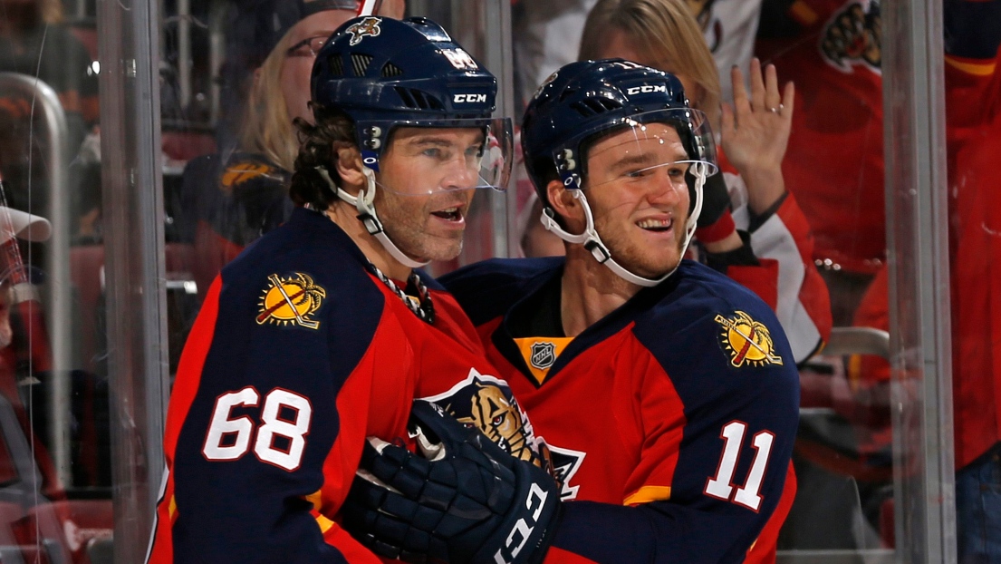 Jaromir Jagr et Jonathan Huberdeau