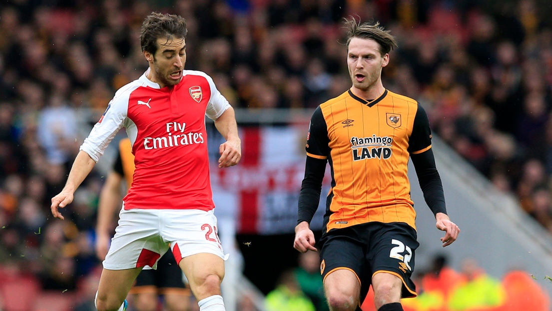 Mathieu Flamini et Nick Powell 