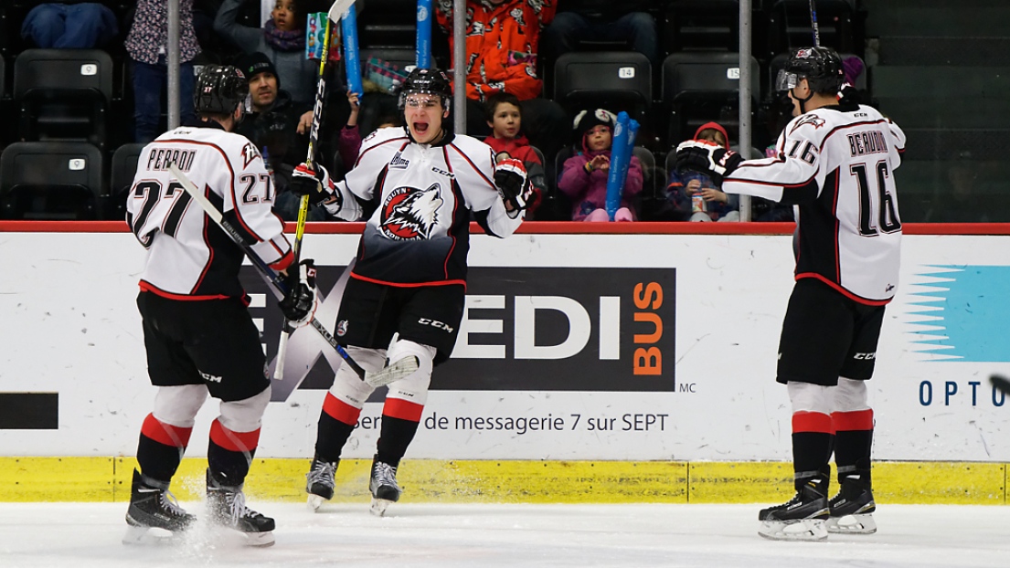 Timo Meier, Francis Perron et Jean-Christophe Beaudin