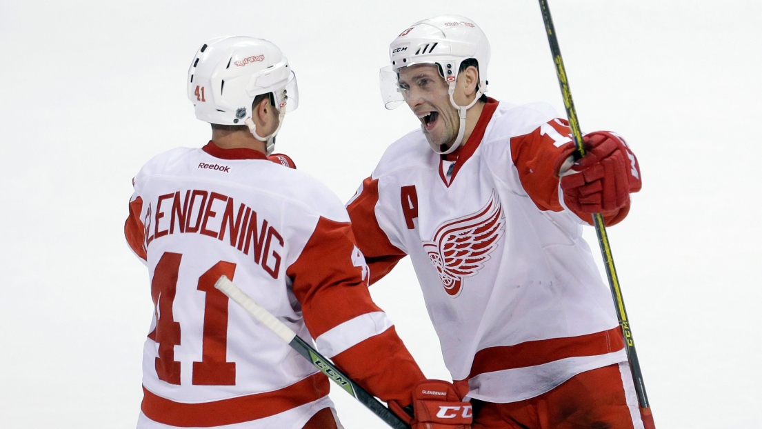 Luke Glendening et Pavel Datsyuk