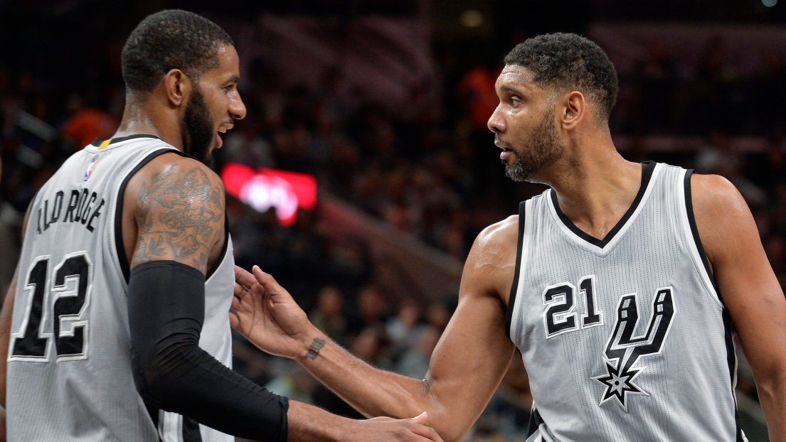 LaMarcus Aldridge et Tim Duncan