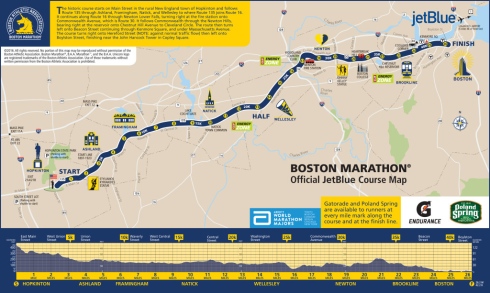 La carte du parcours à Boston