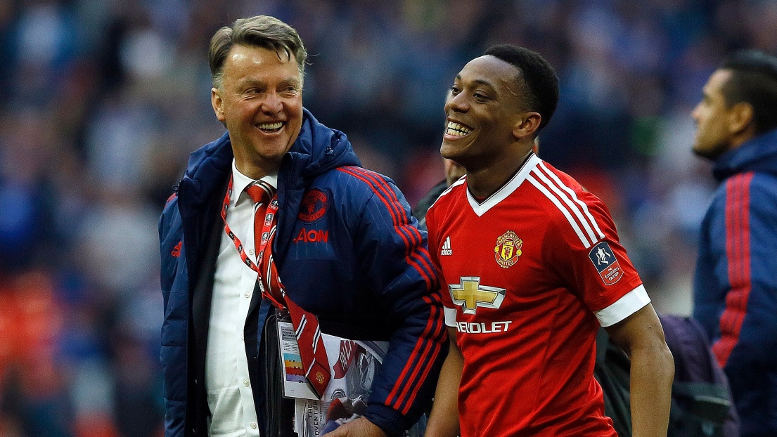 Louis van Gaal et Anthony Martial