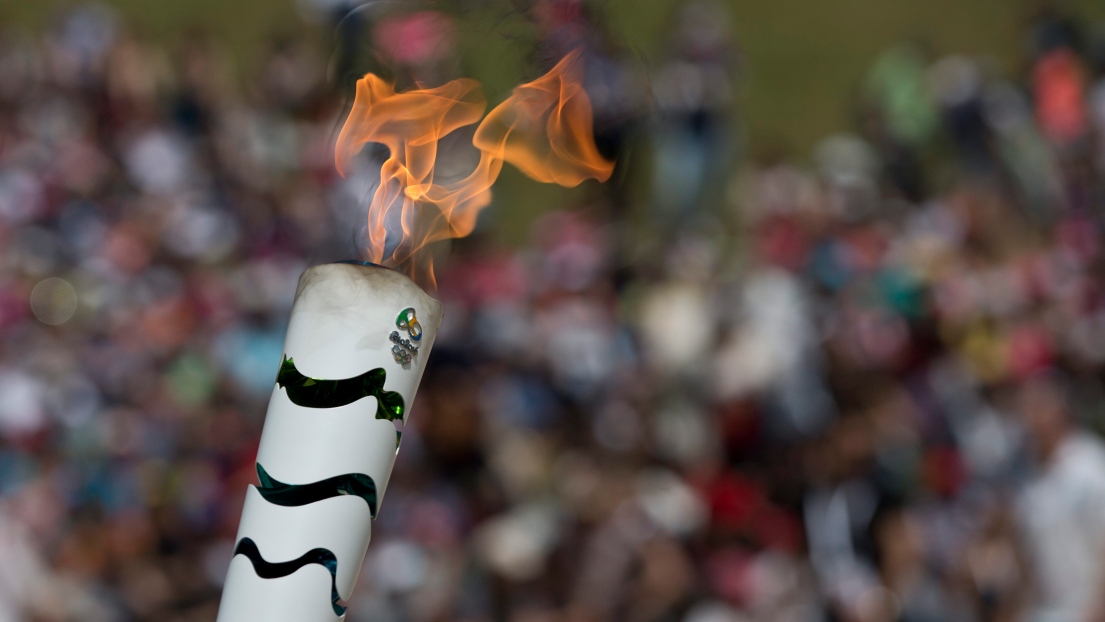 La flamme olympique des Jeux de Rio