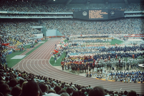 Le Stade olympique lors des Jeux d'été de 1976