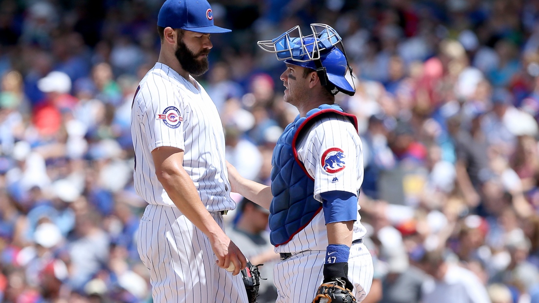 Jake Arrieta et Miguel Montero