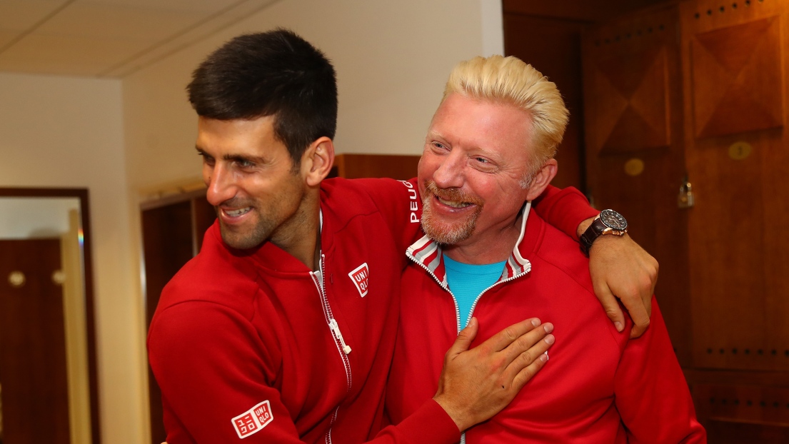 Novak Djokovic et Boris Becker