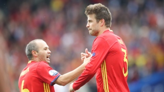 Andrés Iniesta et Gerard Piqué