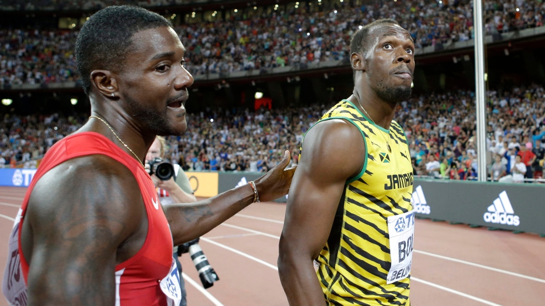 Justin Gatlin et Usain Bolt