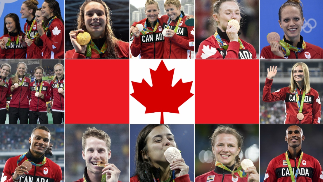 Les 22 médailles récoltées par le Canada à Rio