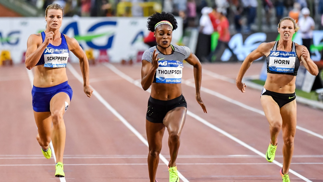 Dafne Schippers, Elaine Thompson et Carina Horn