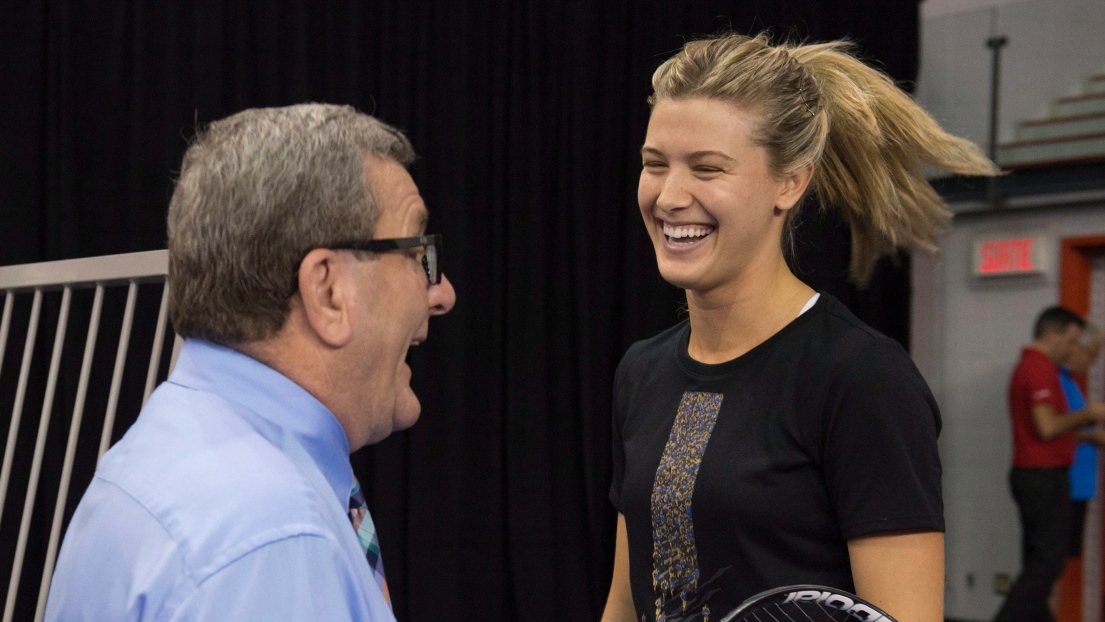 Régis Labeaume et Eugenie Bouchard