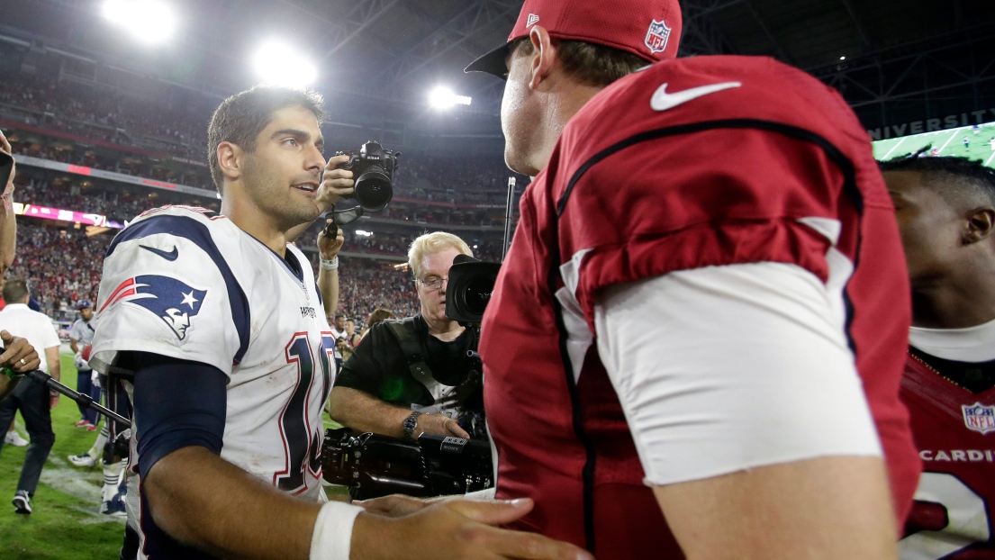 Jimmy Garoppolo et Carson Palmer