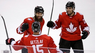 Ryan Getzlaf, Brent Burns et John Tavares