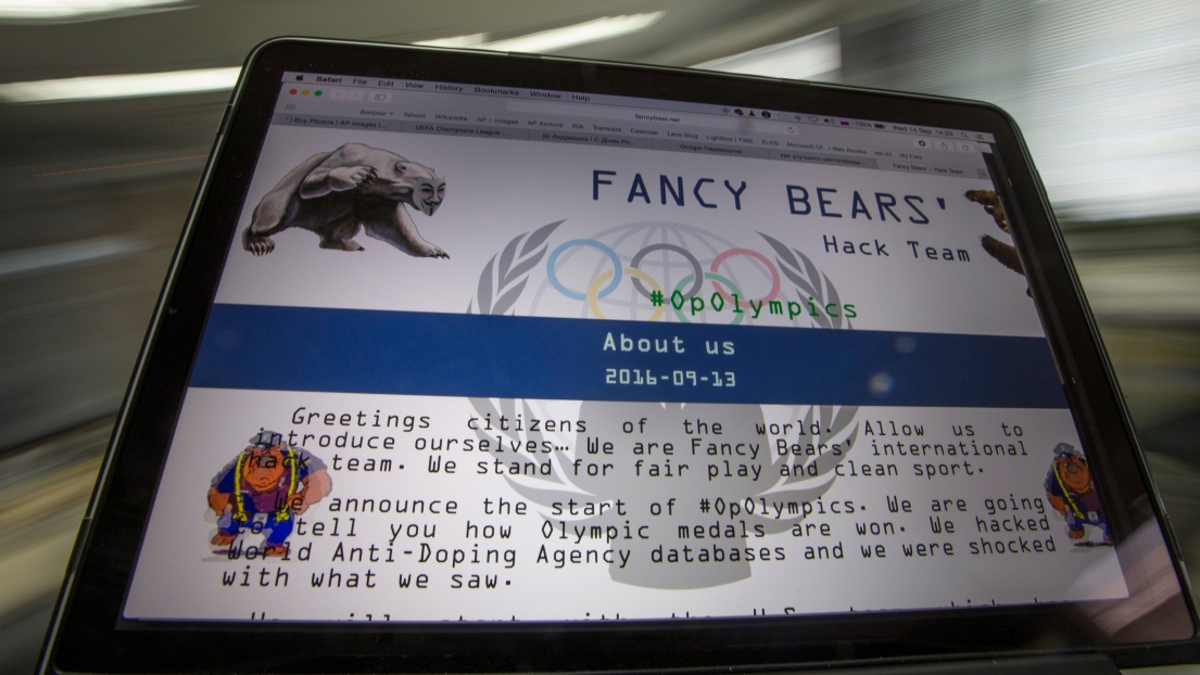 Le site web du groupe Fancy Bears