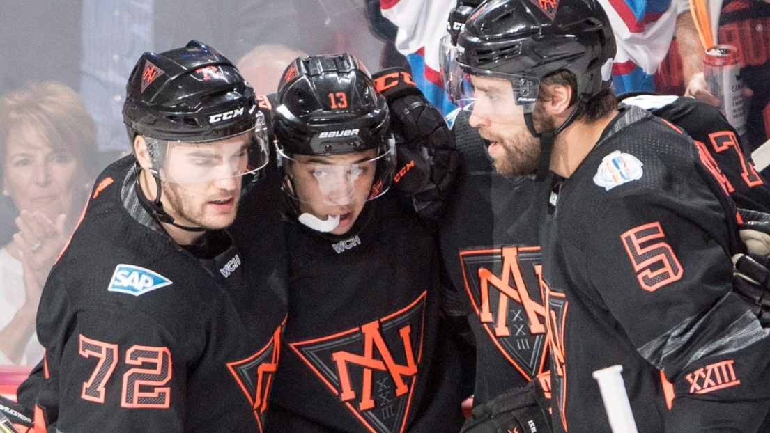 Jonathan Drouin, Johnny Gaudreau et Aaron Ekblad