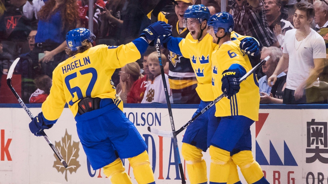 Carl Hagelin, Victor Hedman et Anton Stralman