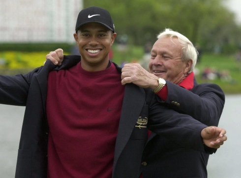 Tiger Woods et Arnold Palmer