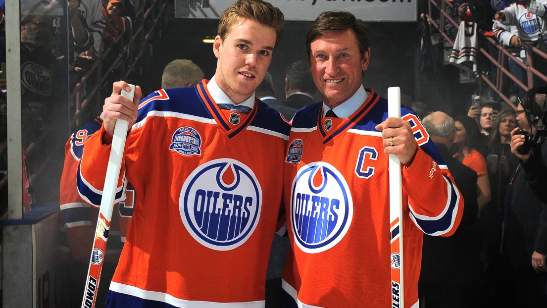 Connor McDavid et Wayne Gretzky