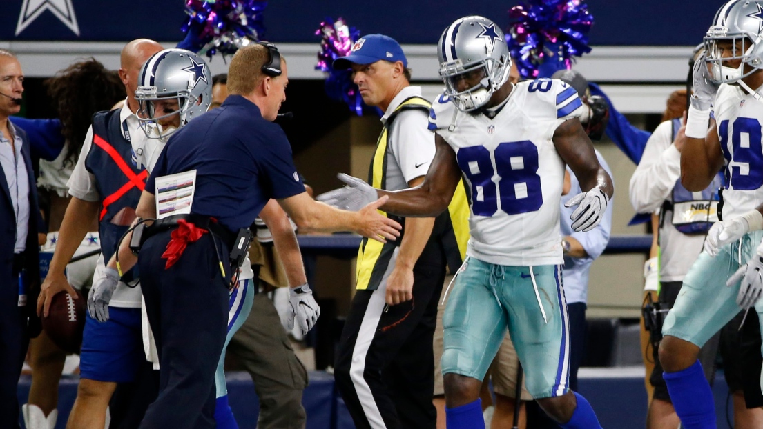 Jason Garrett et Dez Bryant 