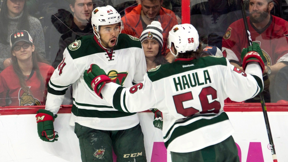 Matt Dumba et Erik Haula 