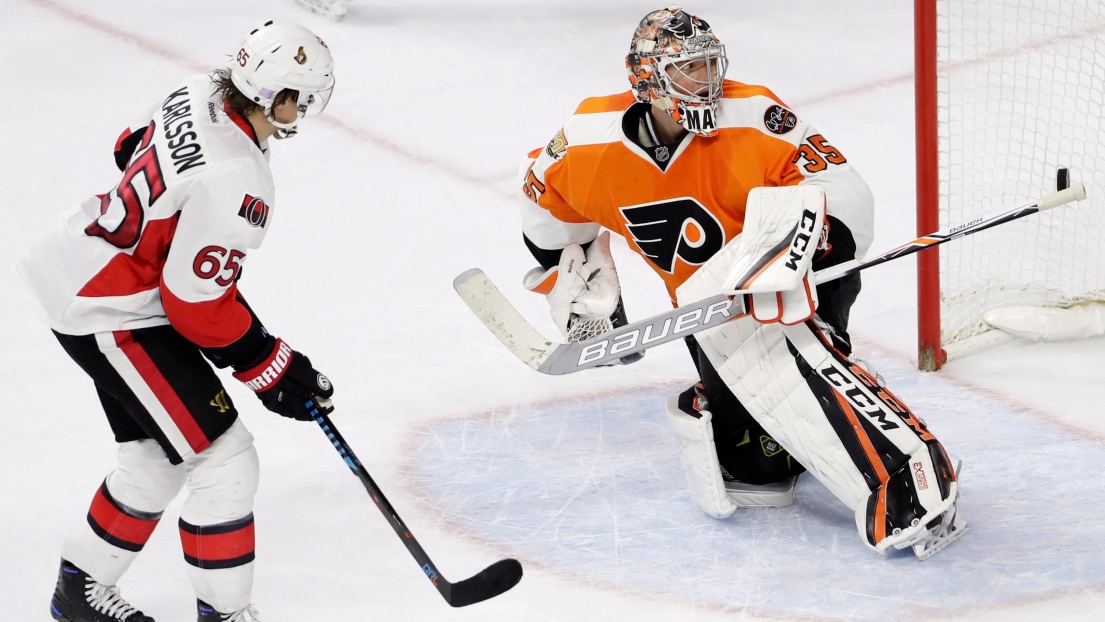 Erik Karlsson et Steve Mason