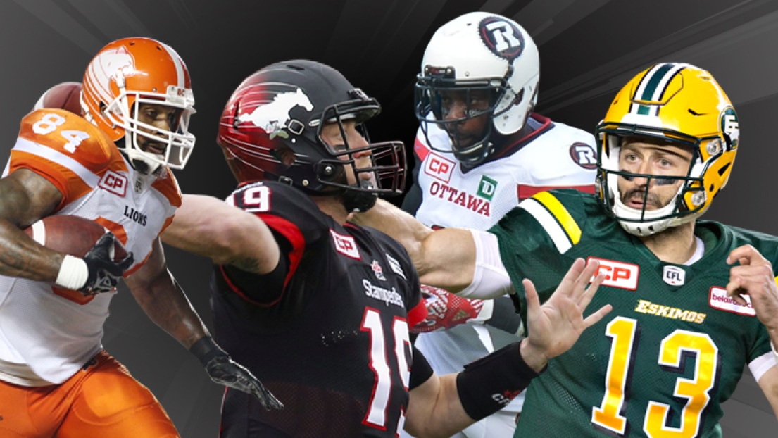 Emmanuel Arcenaux, Bo Levi Mitchell, Ernest Jackson et Mike Reilly