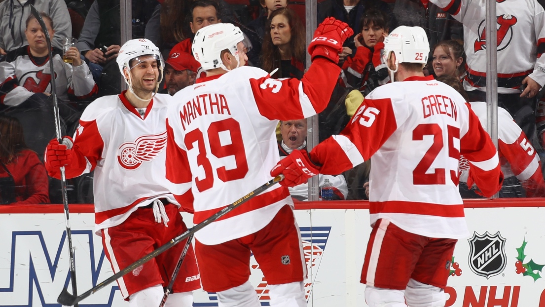 Frans Nielsen, Anthony Mantha et Mike Green