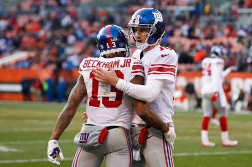 Odell Beckham et Eli Manning