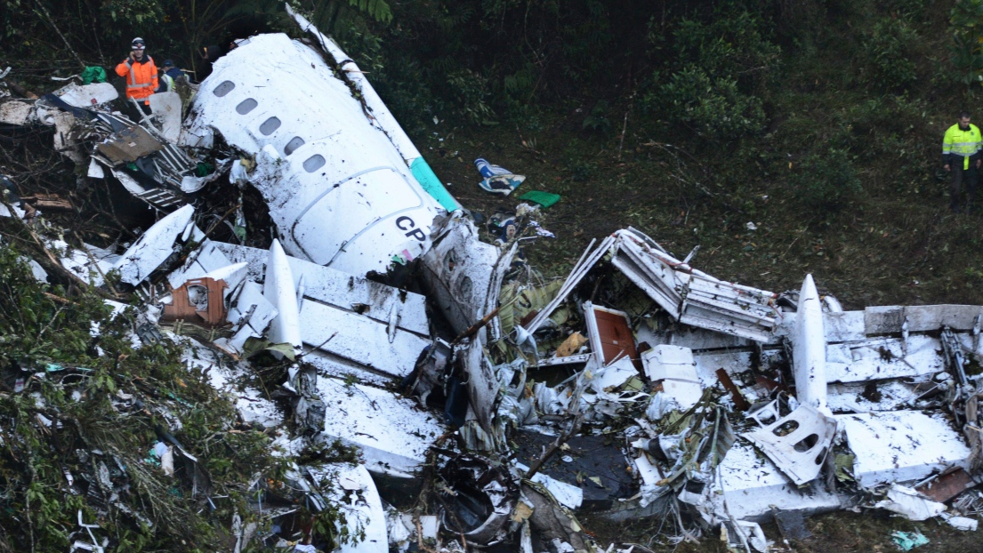 Site de l'accident en Colombie
