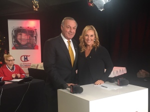 Le grand Guy Lafleur est avec Chantal Machabée à l'occasion du radiotélédon du CH, le 12 décembre 2016. 5 à 7 RDS 12/12/2016 Guy Lafleur Radiotélédon