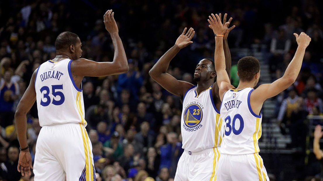 Kevin Durant, Draymond Green et Stephen Curry