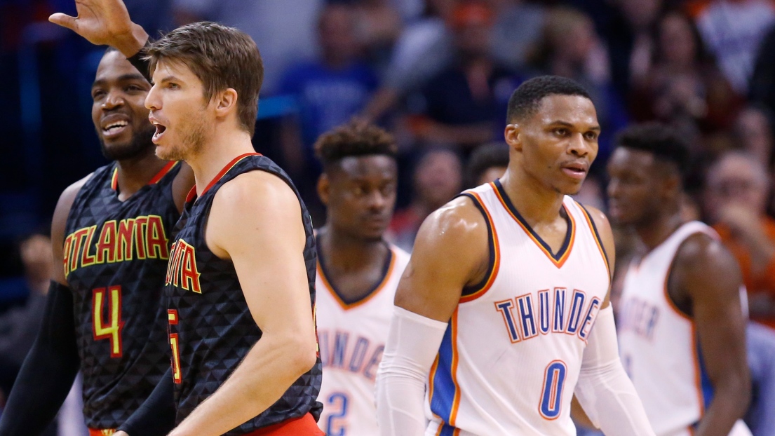 Paul Millsap, Kyle Korver et Russell Westbrook