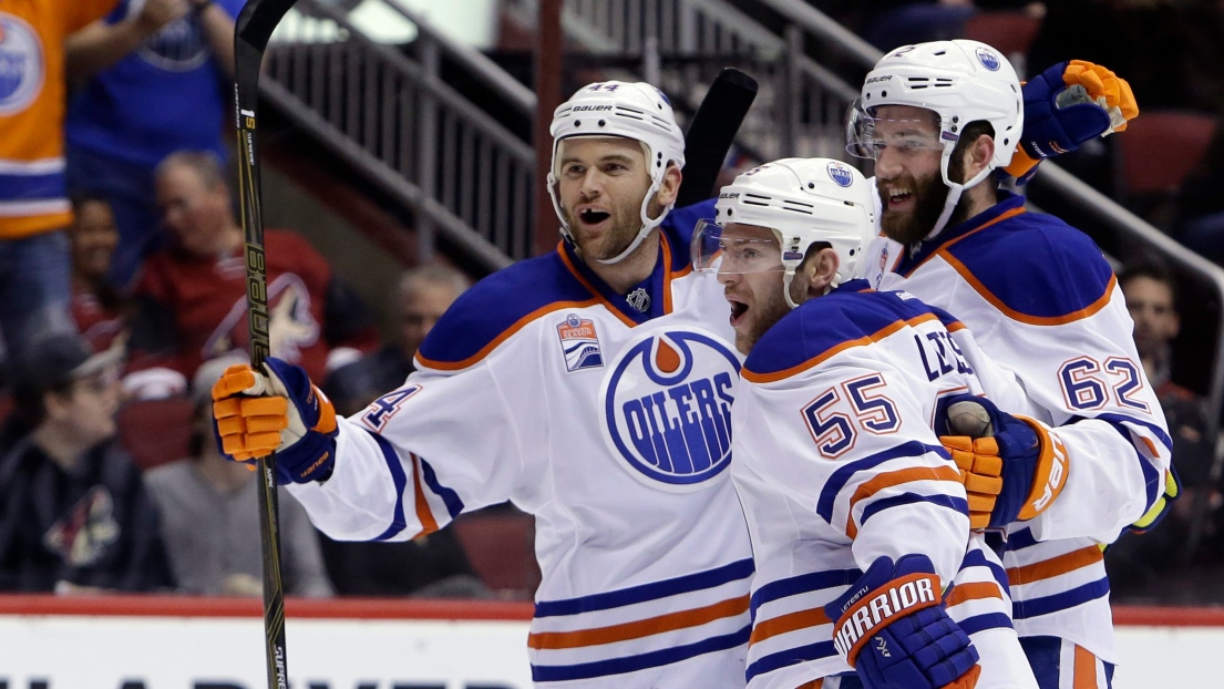 Zack Kassian, Mark Letestu et Eric Gryba