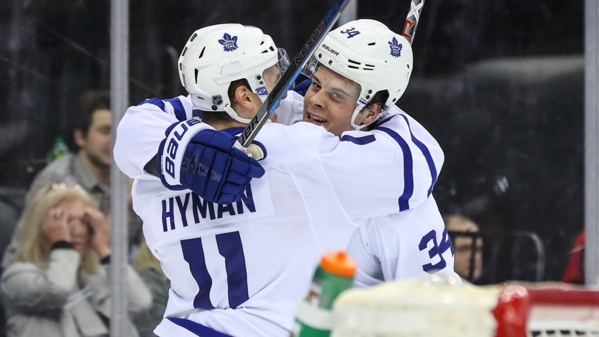 Zach Hyman avec les Maple Leafs de Toronto