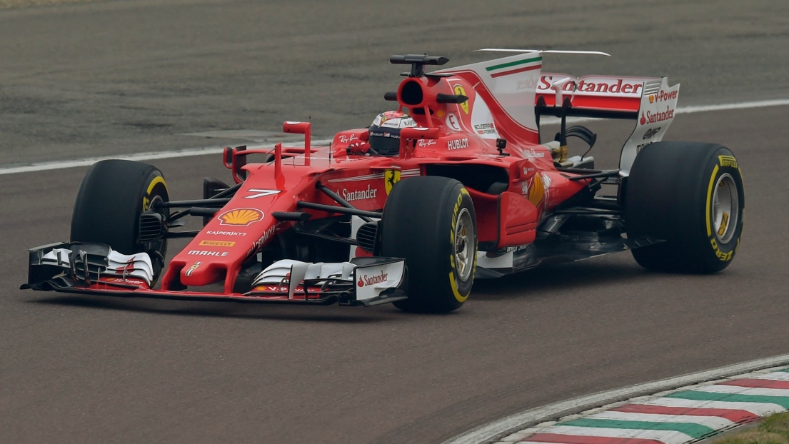 Kimi Räikkönen à bord de la Ferrari SF70H