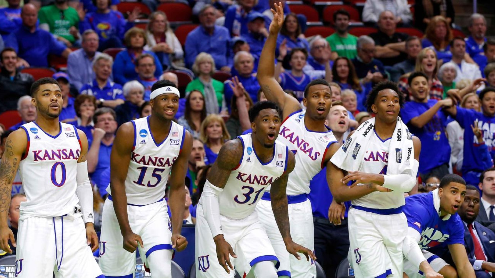 Le banc des Jayhawks du Kansas