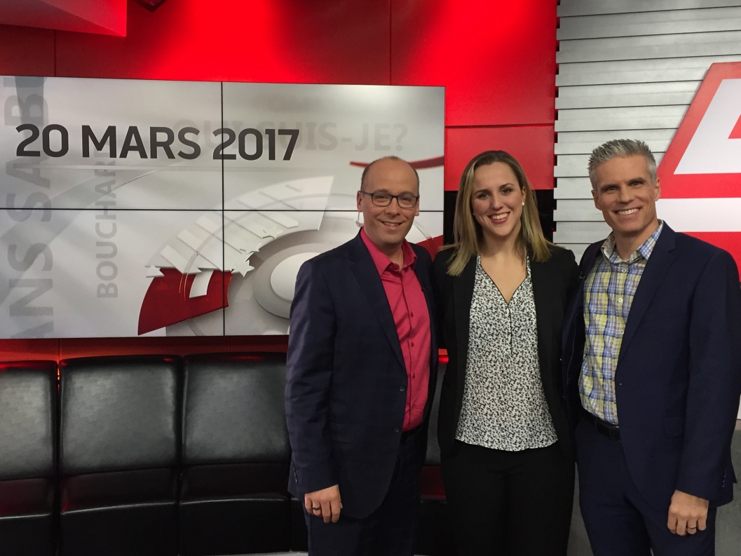 Le 20 mars 2017, nous avons eu le plaisir de recevoir Lauriane Rougeau de l'Équipe Canadienne de hockey féminin au 5 à 7. Lauriane Rougeau 5 à 7 RDS 20/03/2017