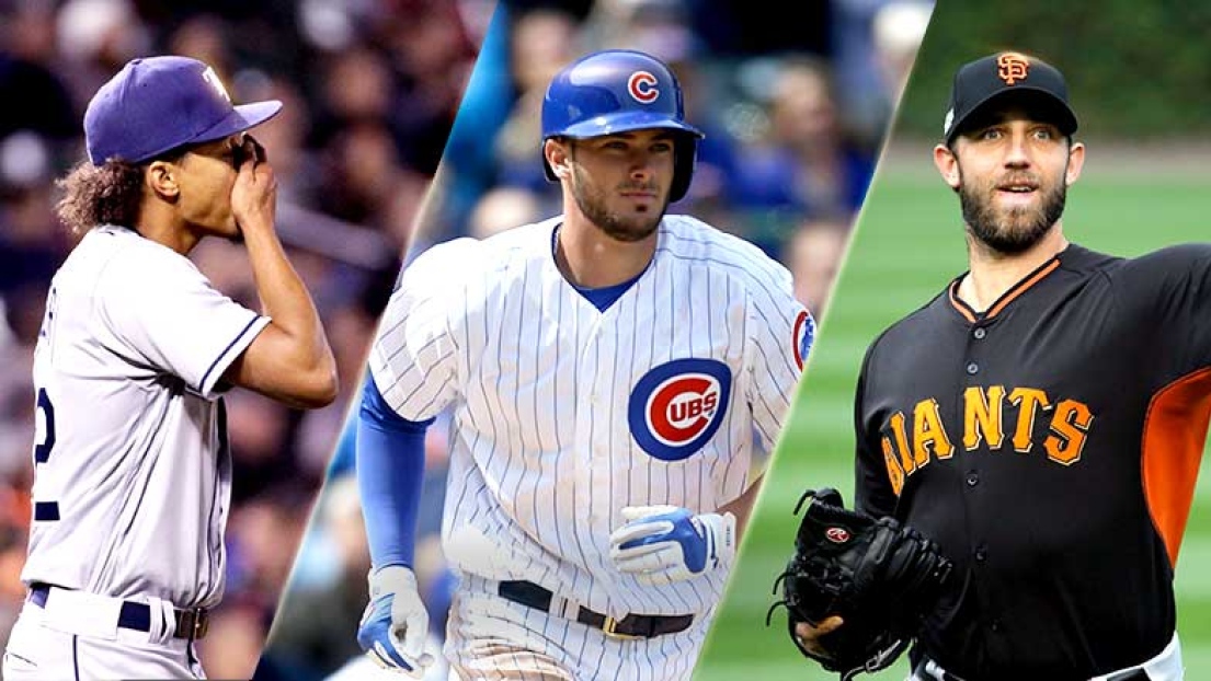 Chris Archer, Kris Bryant et Madison Bumgarner 