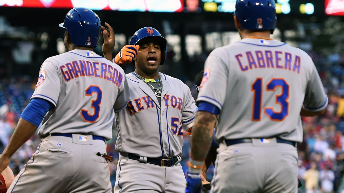 Curtis Granderson, Yoenis Cespedes et Asdrubal Cabrera