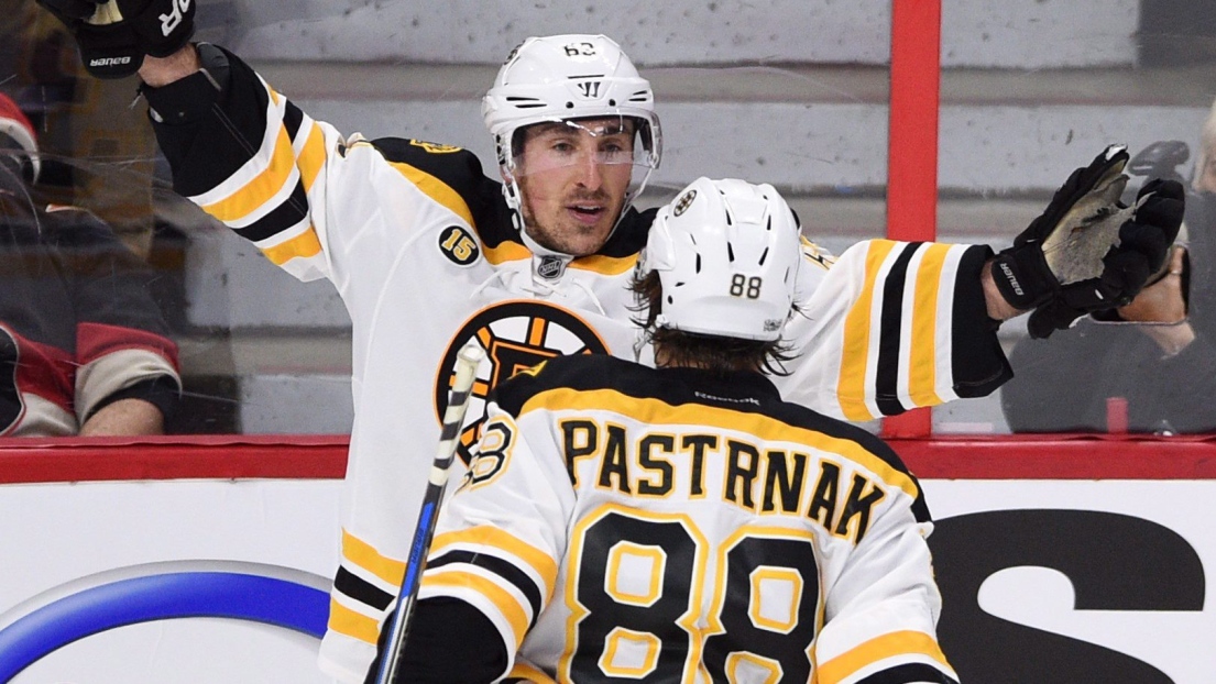 Brad Marchand et David Pastrnak